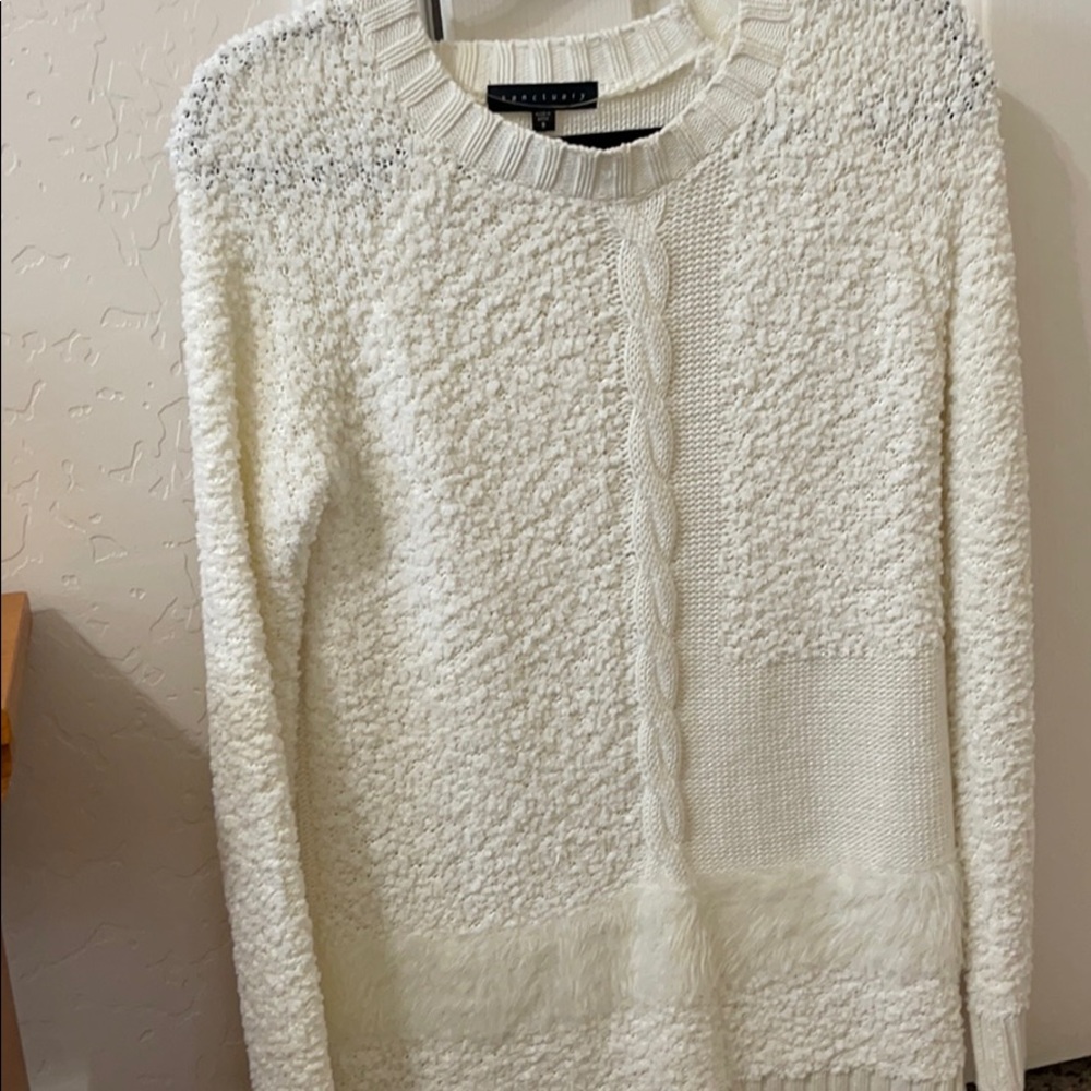 Sanctuary winter white sweater sz small